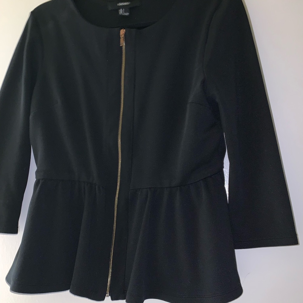 Black peplum top